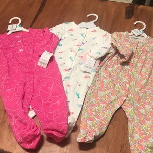 Carter’s 6mo girls sleepers
